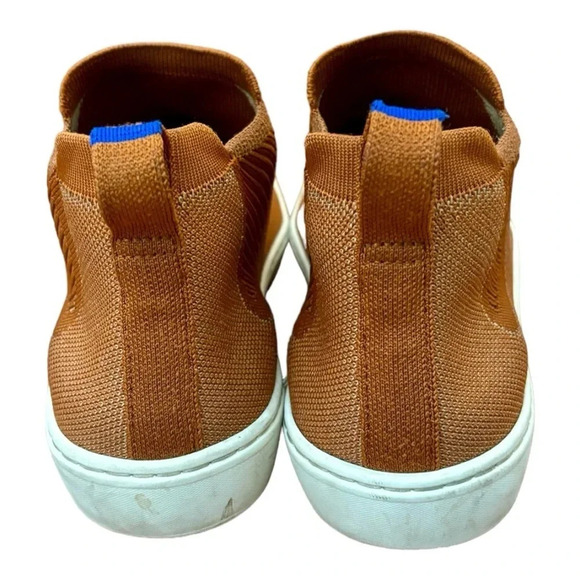 Rothy's Women’s The Chelsea Brown Fawn Melange Knit Pull On Ankle Boots Size 8.5 - Picture 3 of 9